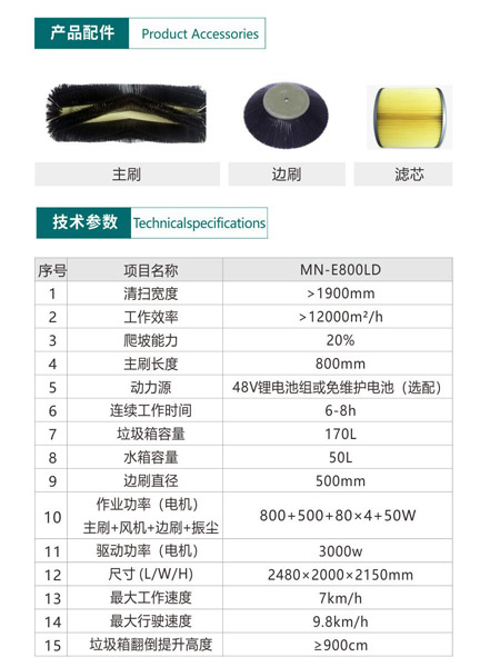 新型全封闭自卸式城西扫地机MN-E800LD
